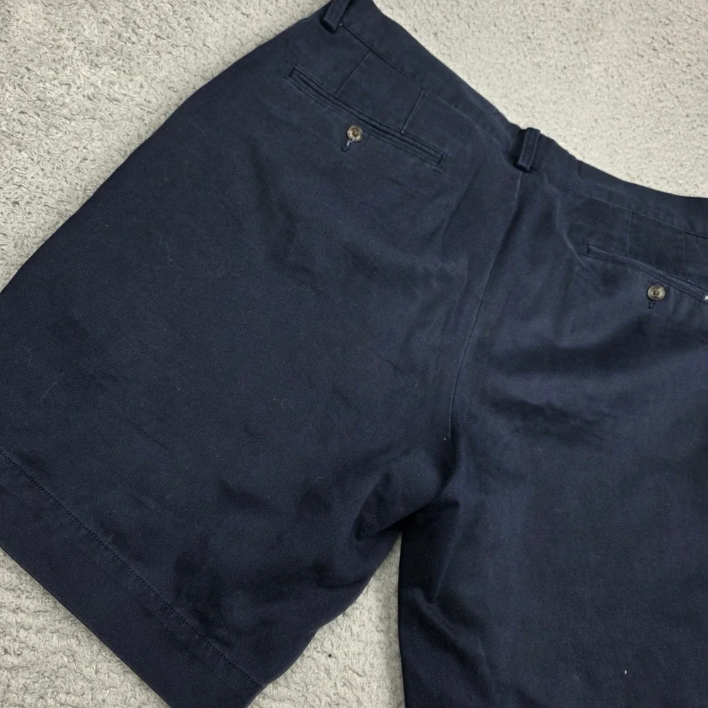 Polo Ralph Lauren Chino Shorts Mens 35 Navy Blue Classic‎ Fit 9 Inch Cotton